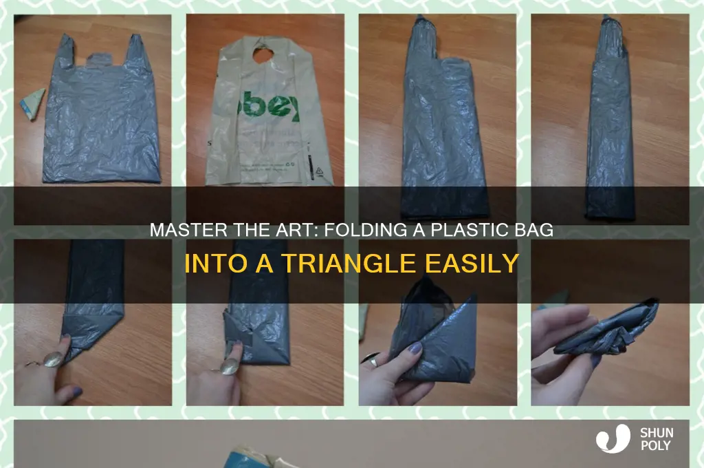 how to fold a plastic bag into triangle