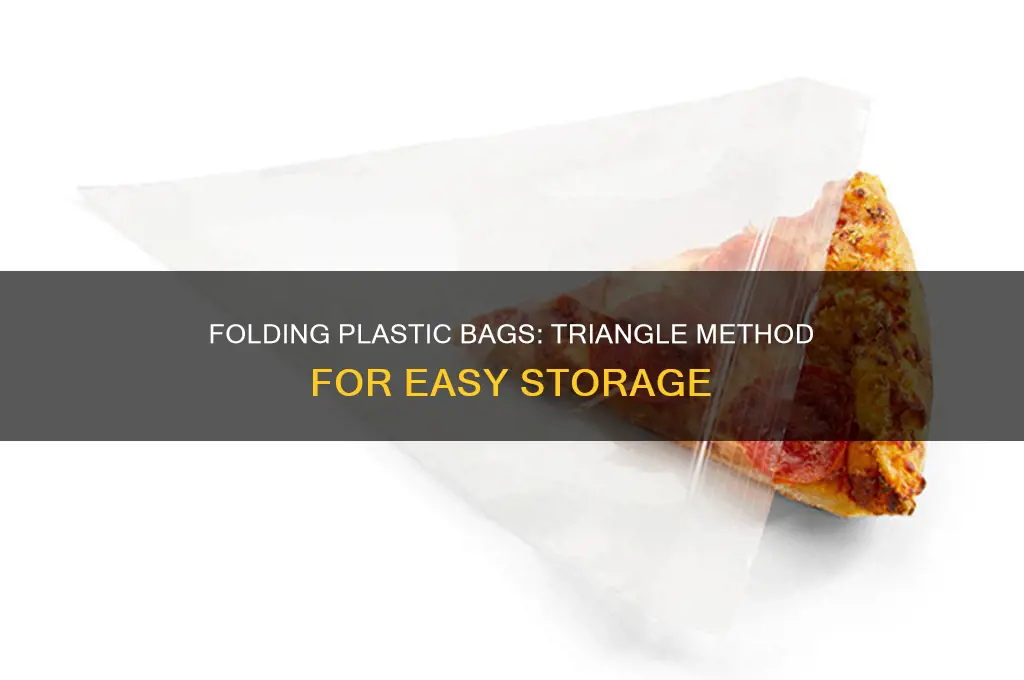 how to fold plastic bags into triangles