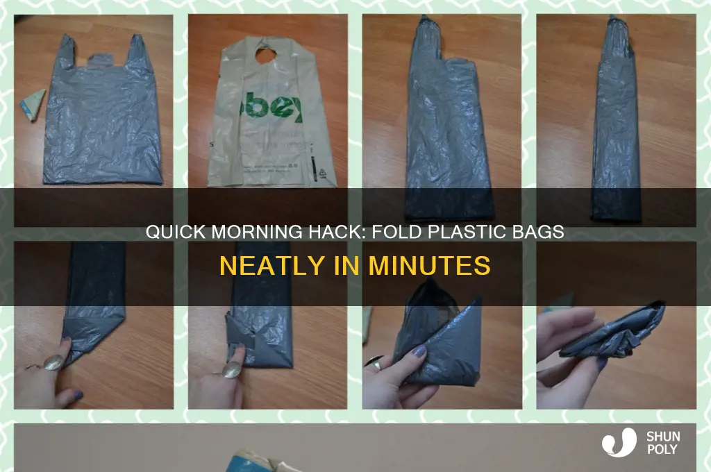 how to fold plastic bags this morning