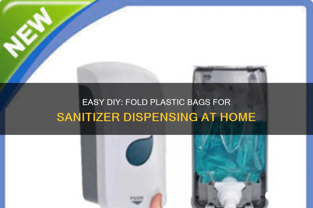 how to fold plastic bags to dispense sanitizer