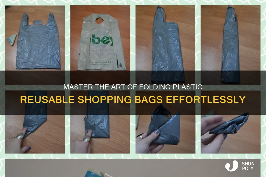 how to fold plastic reusable shopping bags