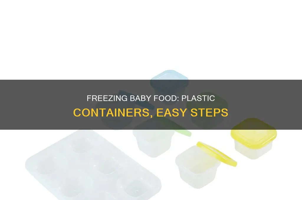 how to freeze baby food in plastic containers