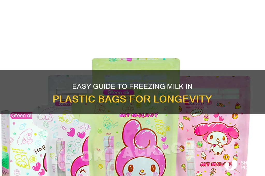 how to freeze milk in plastic bags