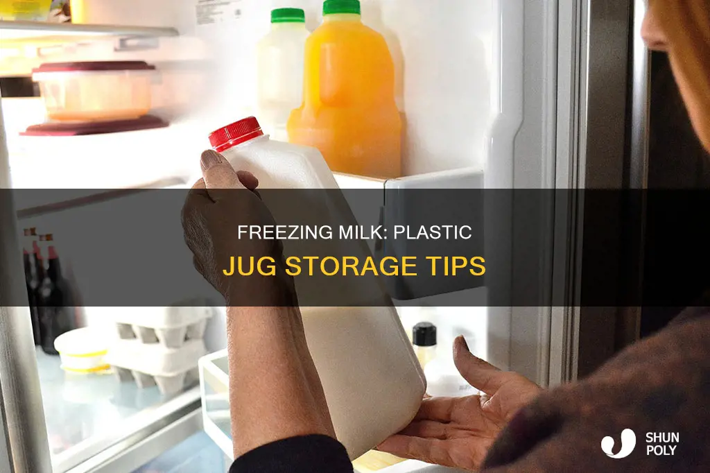 how to freeze milk in plastic jug