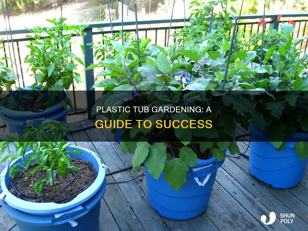 how to garden in plastic tubs