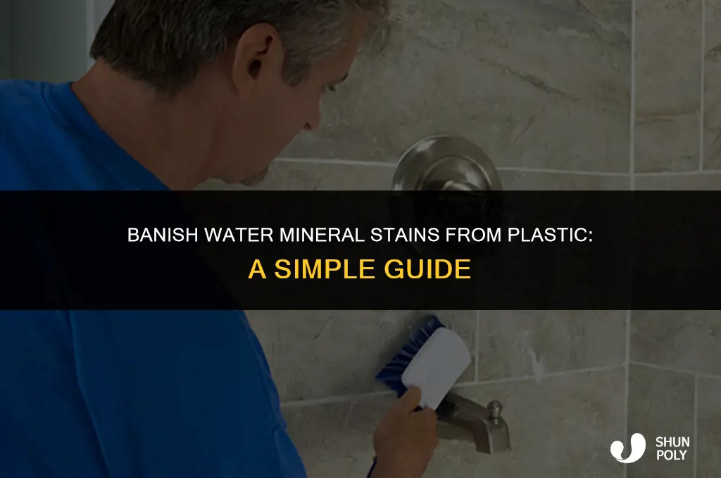 how to ger rid of water mineral stains on plastic