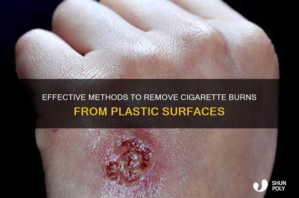 how to get a cigarette burn out of plastic