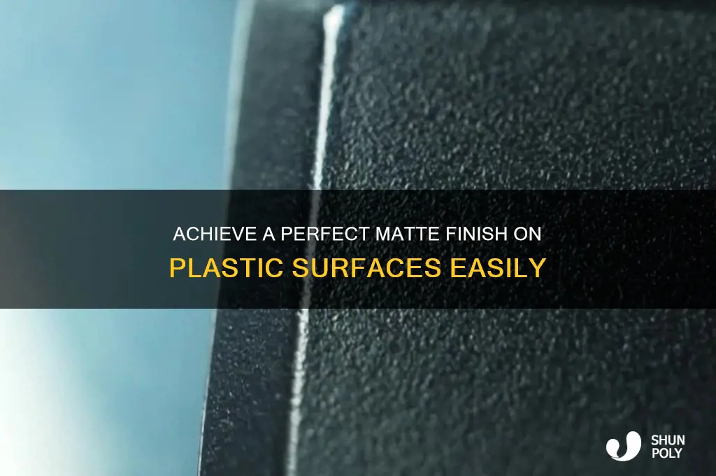 how to get a matte finish on plastic
