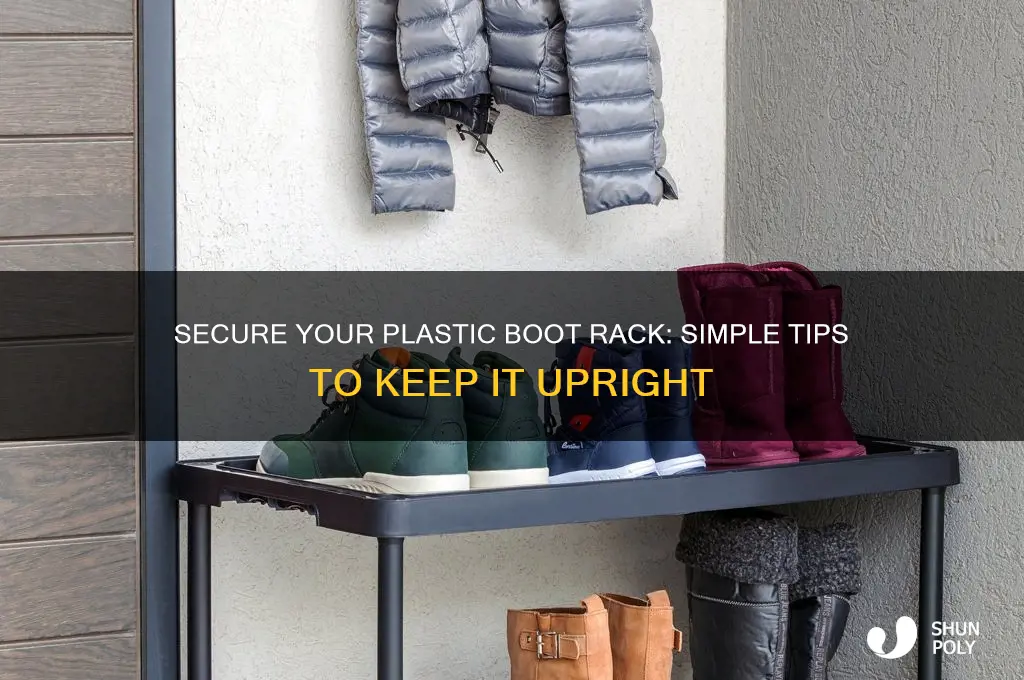 how to get a plastic boot rack to stay up