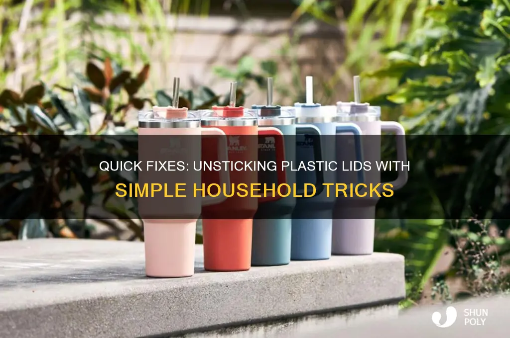 how to get a plastic lid unstuck