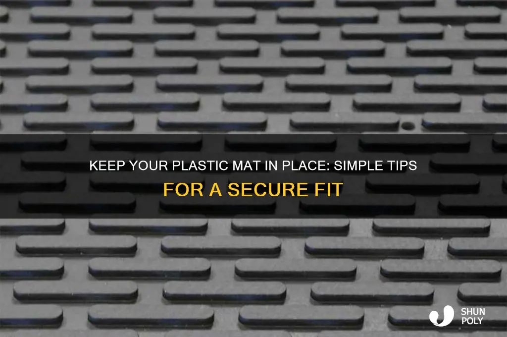 how to get a plastic mat to stay down
