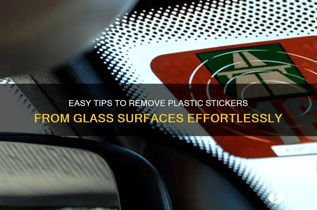 how to get a plastic sticker off glass