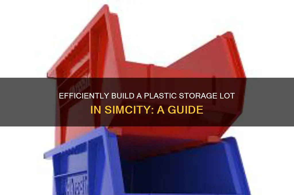 how to get a plastic storage lot for simcity