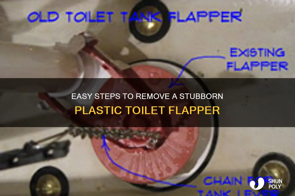 how to get a plastic toilet flapper off