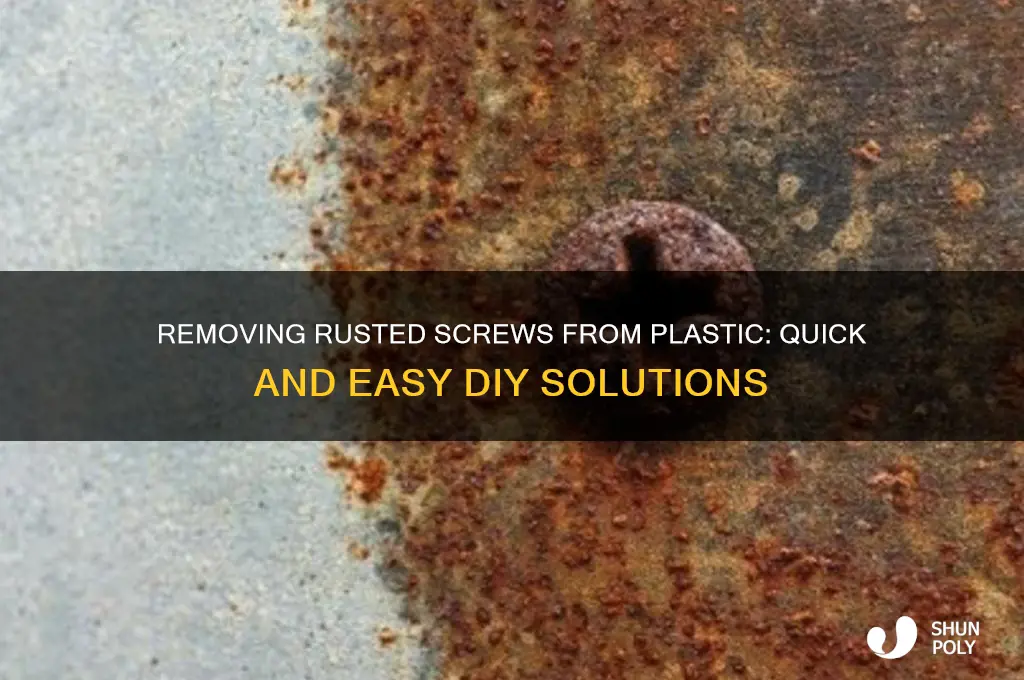 how to get a rusted screw out of plastic