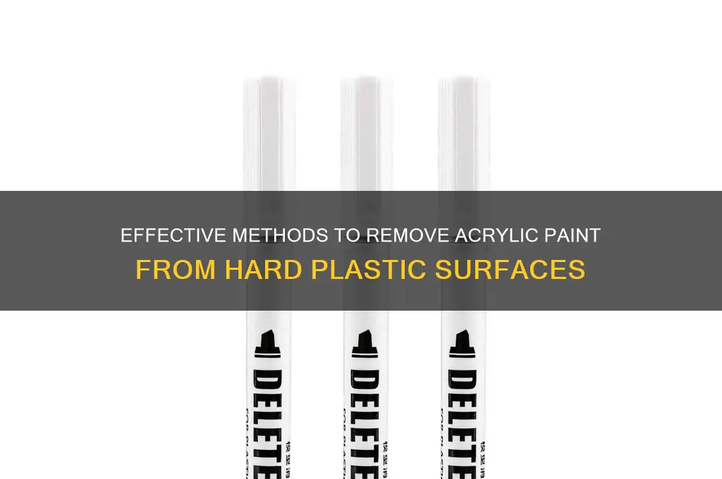 how to get acrylic paint off hard plastic