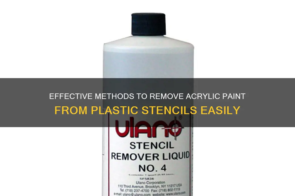 how to get acrylic paint off plastic stencils