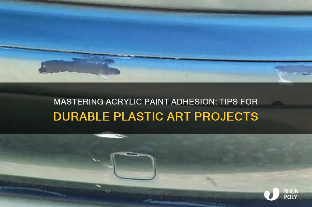 how to get acrylic paint to stay on plastic