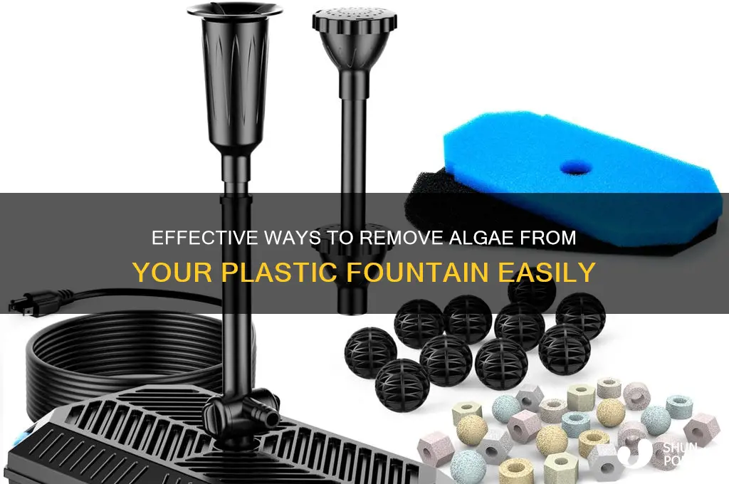 how to get algea off plastic fountain