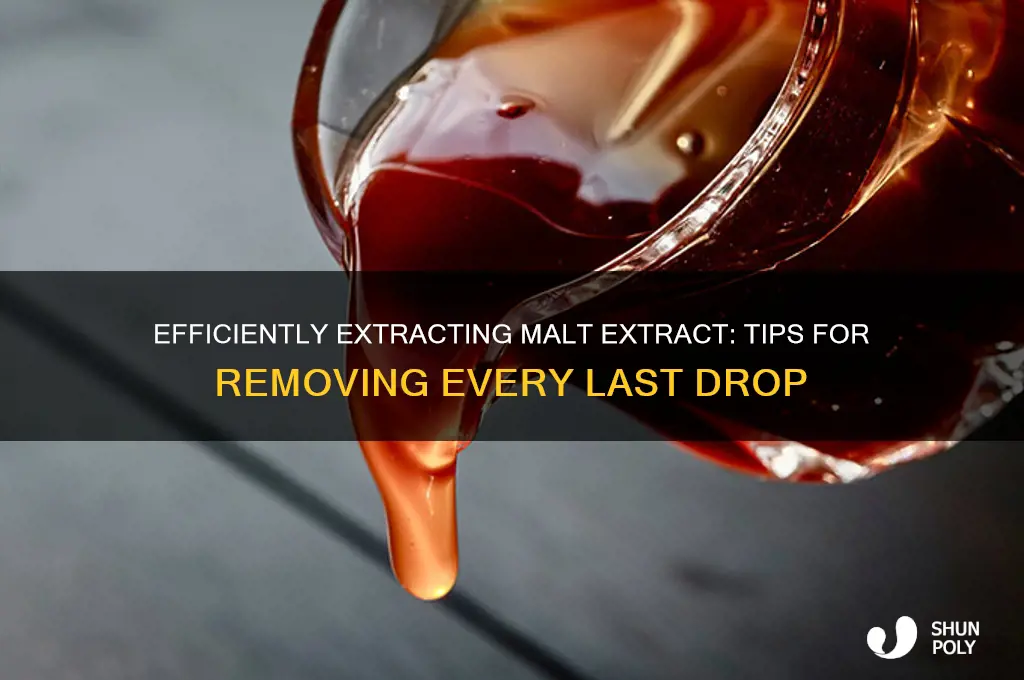 how to get all malt extract out of plastic bag