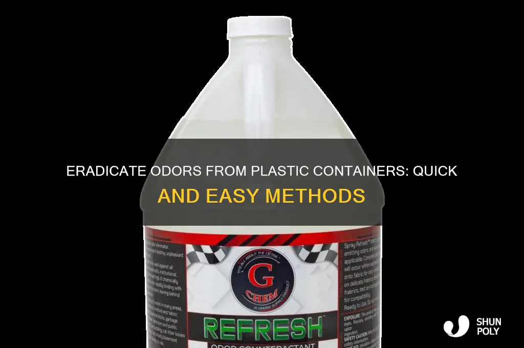 how to get an odor out of a plastic container
