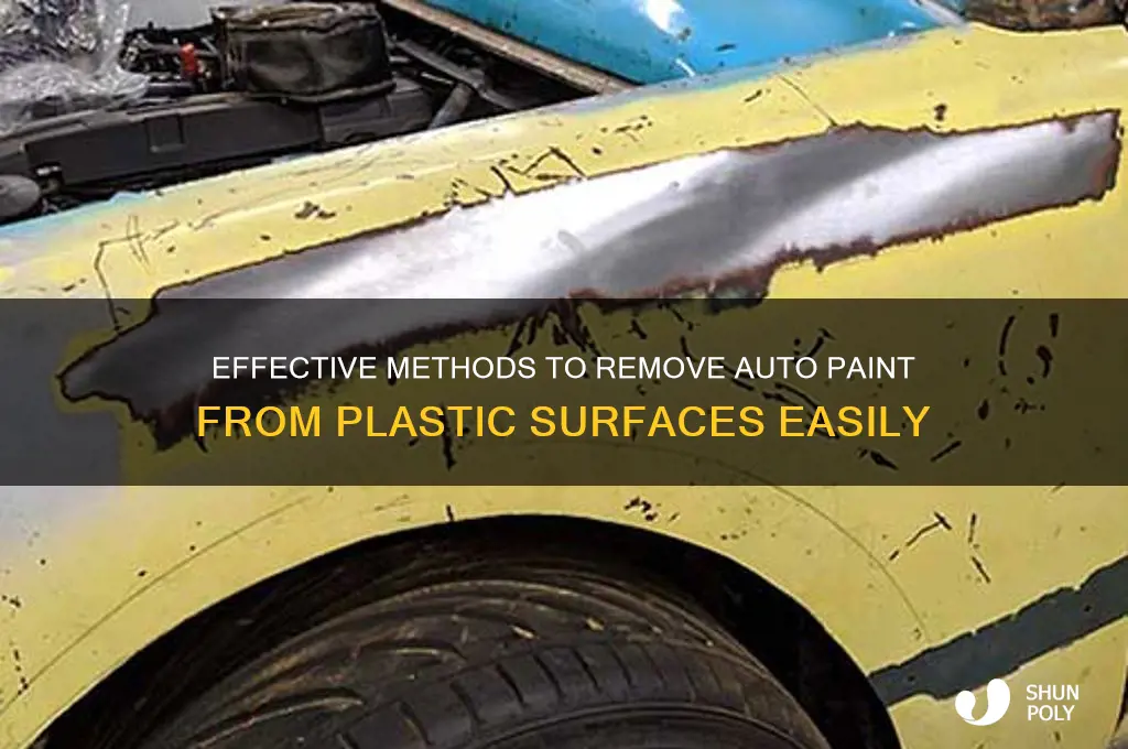 how to get auto paint off of plastic