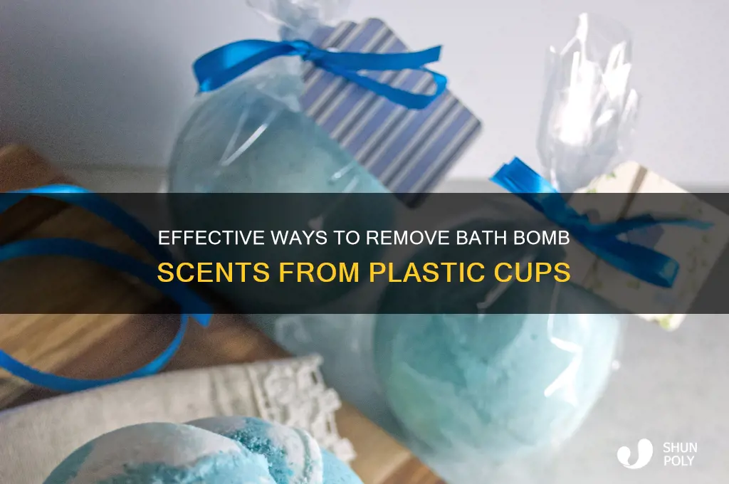 how to get bathbomb smell out of plastic cup