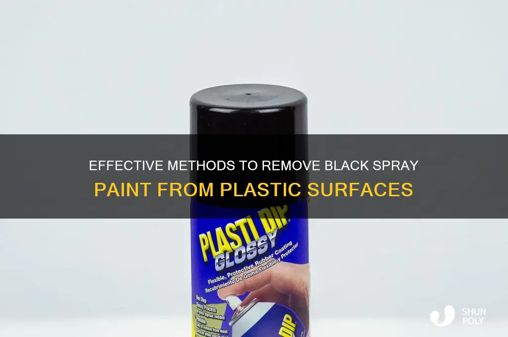how to get black spray paint off plastic