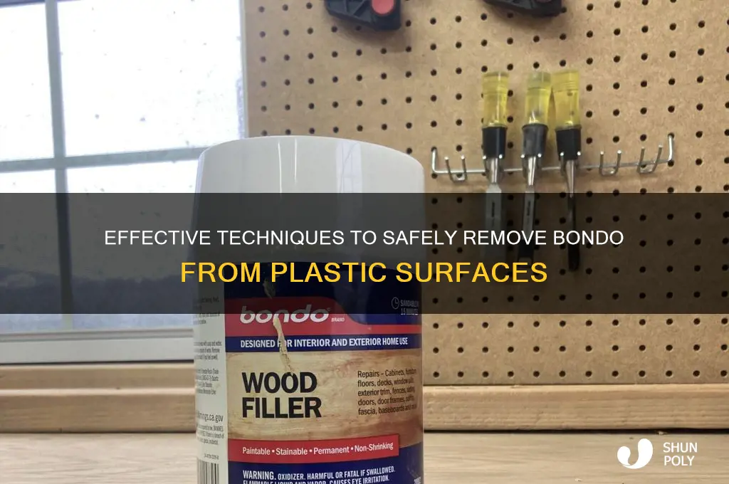 how to get bondo off plastic
