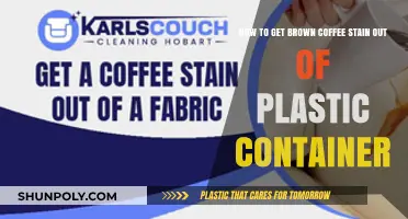 Removing Coffee Stains from Plastic Containers