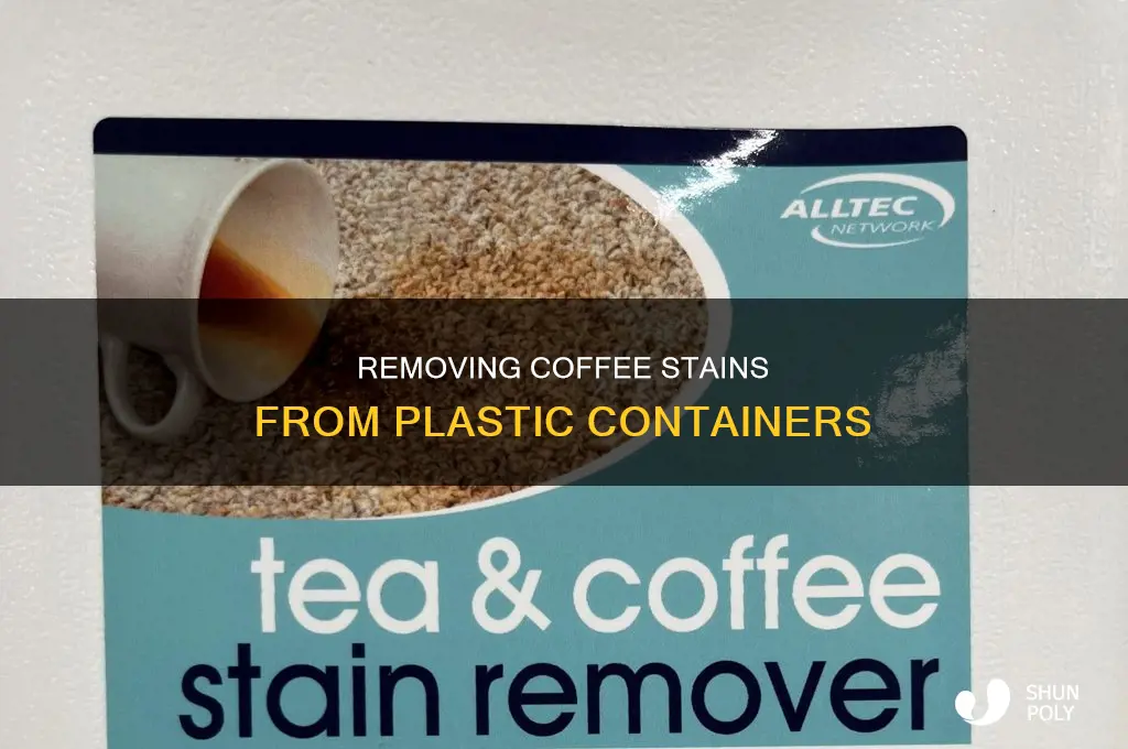 how to get brown coffee stain out of plastic container