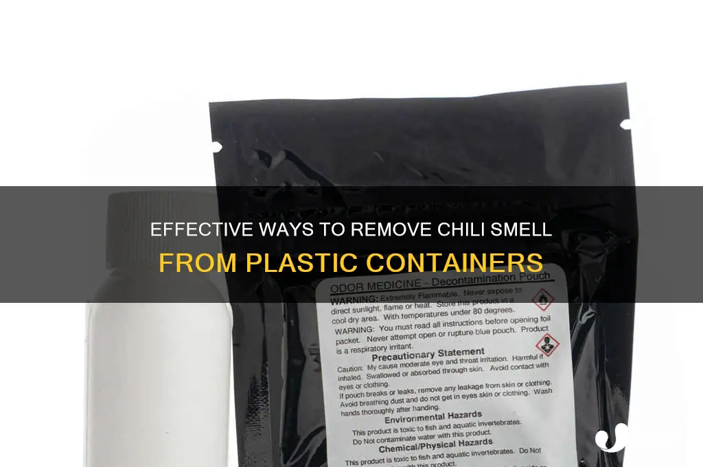 how to get chili smell out of plastic