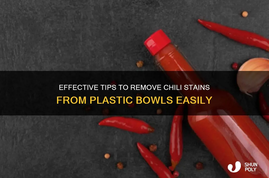 how to get chili stain out of plastic bowl