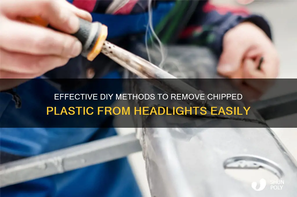 how to get chipped plastic off headlights