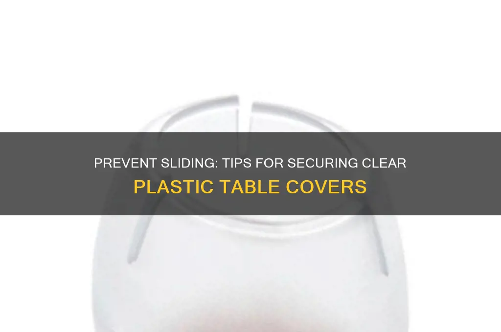 how to get clear plastic table cover to not slide