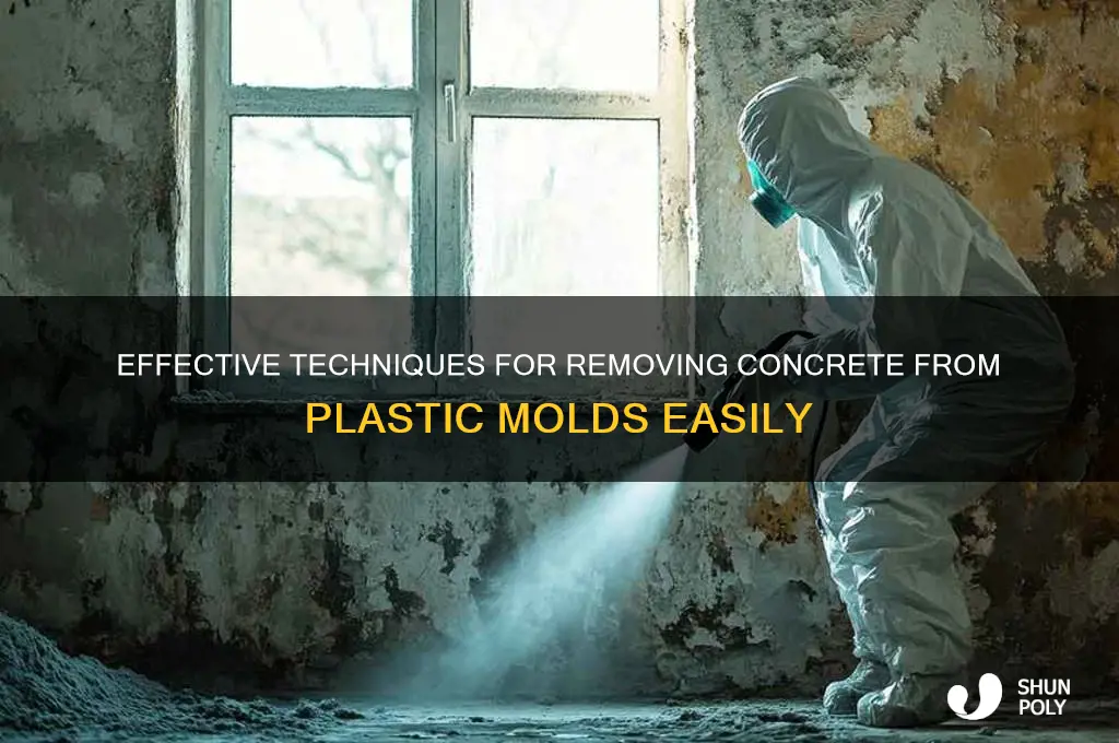 how to get concrete out of a plastic mold