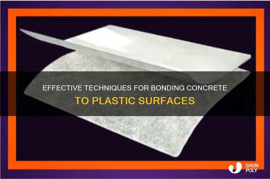 how to get concrete to adhere to plastic