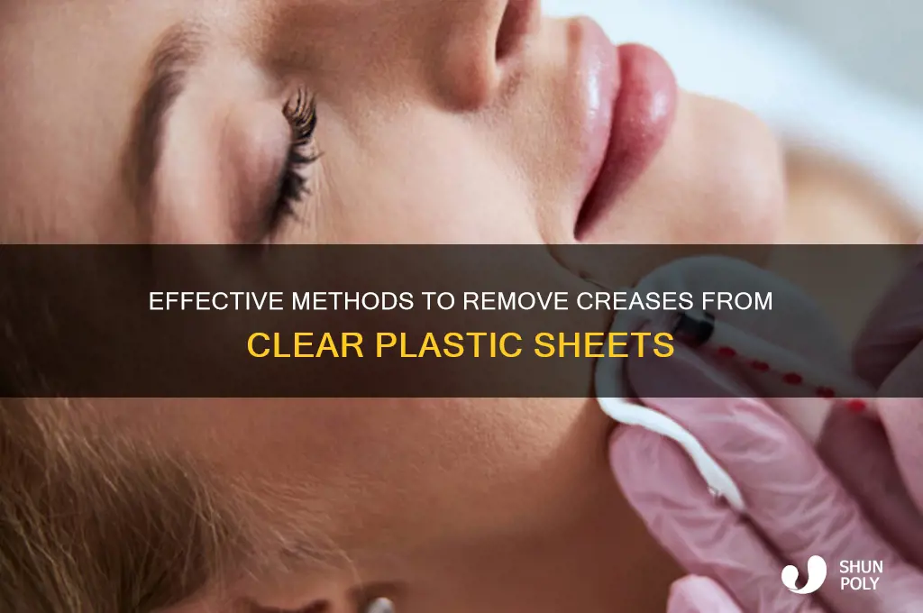how to get creases out of clear plastic sheet