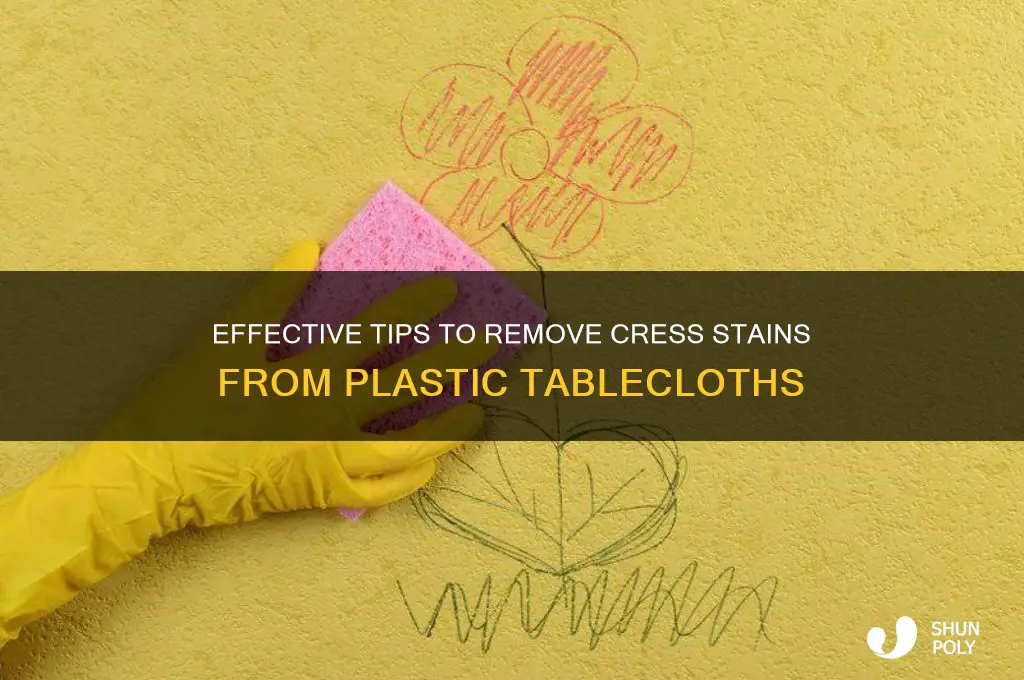 how to get cresses out of plastic table cloth