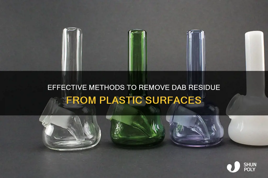 how to get dab off plastic