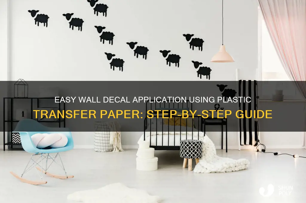 how to get decal on wall with plastic transfer paper