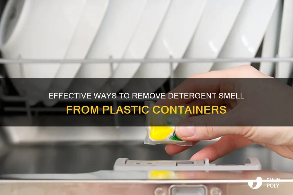 how to get detergent smell out of plastic