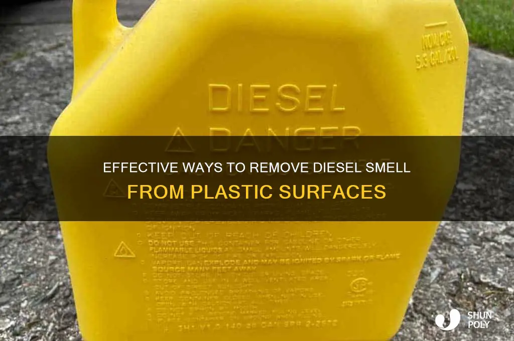 how to get diesel smell out of plastic