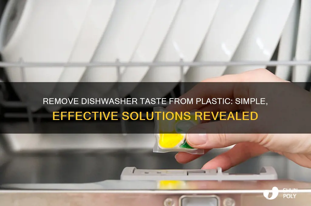 how to get dishwasher taste out of plastic