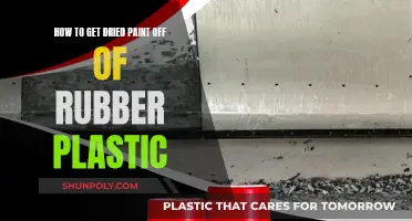 Removing Dried Paint from Rubber and Plastic Surfaces