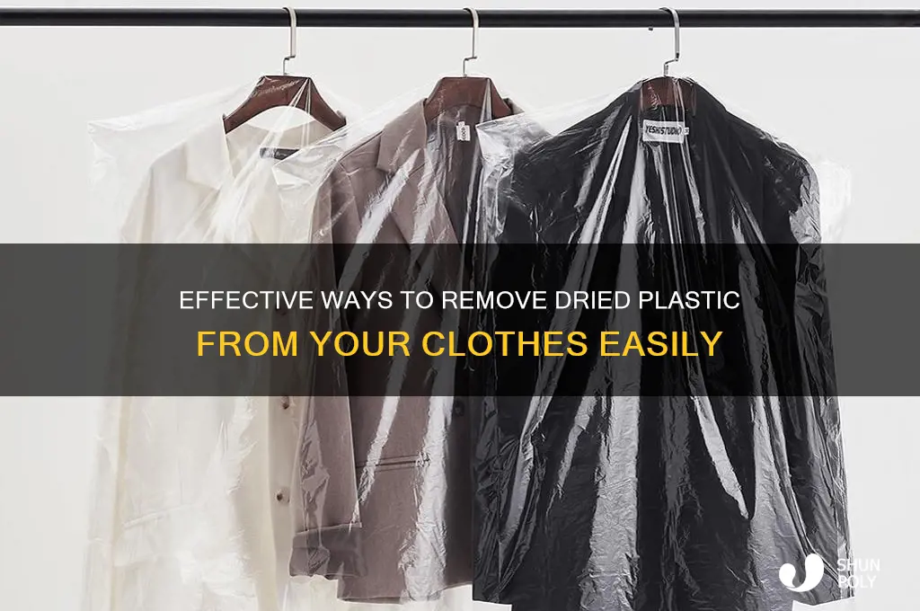 how to get dried plastic out of clothes