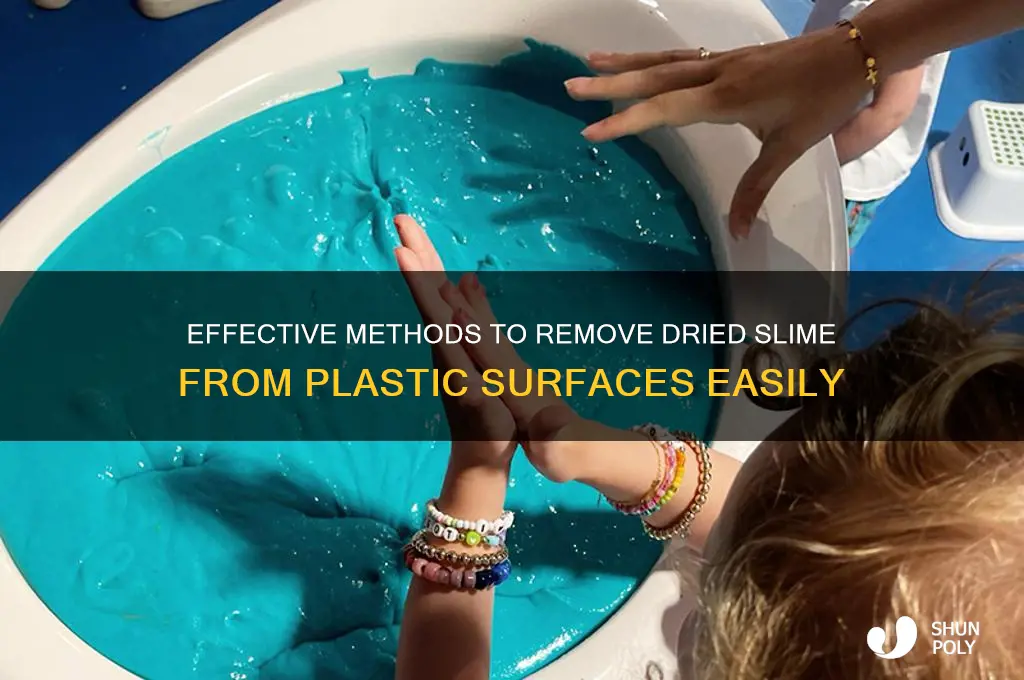 how to get dried slime off of plastic