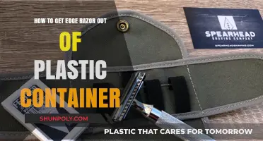 Removing Edge Razor Stains from Plastic Containers