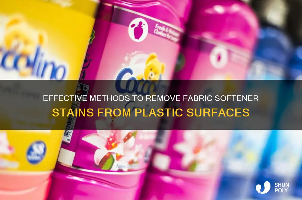 how to get fabric softener off of plastic