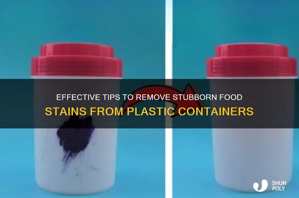 how to get food stains off plastic containers